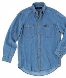 WranglerÂ® RIGGS WorkwearÂ® Long Sleeve Denim Work Shirt